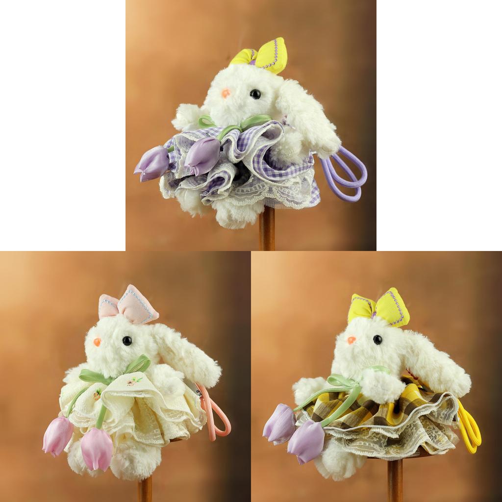 Plush Bunny Keychain With Short Plush Material For Kids And Teens