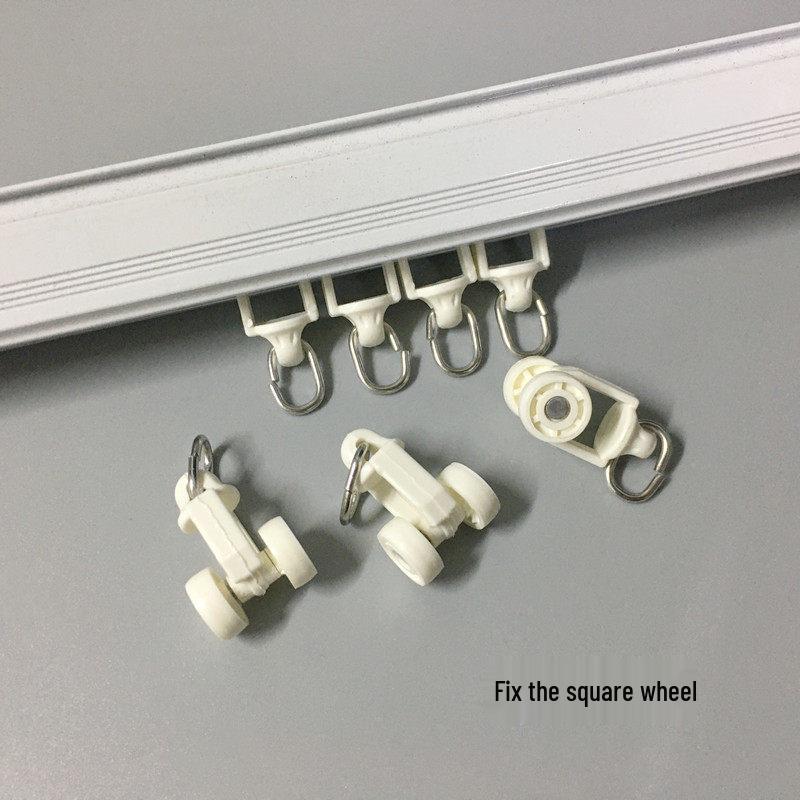 Old-Fashioned Square and Curved Curtain Track Roller Wheel Accessories 0.1 Meter
