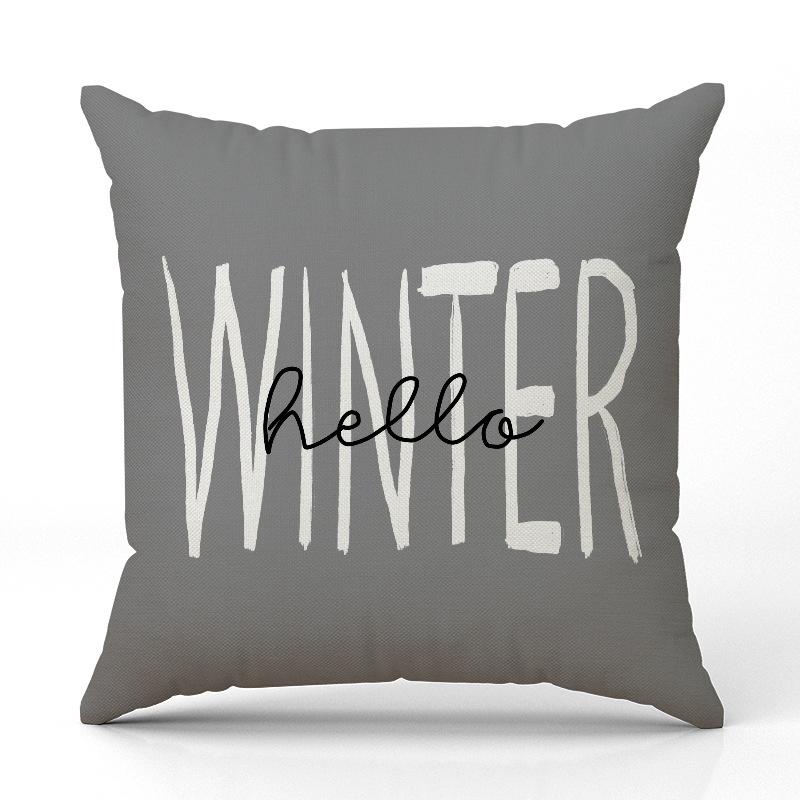 

Новый Рождественский Мультфильм Рождественская Наволочка Льняная Наволочка с Принтом Праздничное Украшение Комнаты Дивана Подушка Чехол