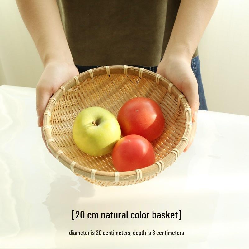 Household Bamboo and Rattan Steamed Bun and Egg Basket Set