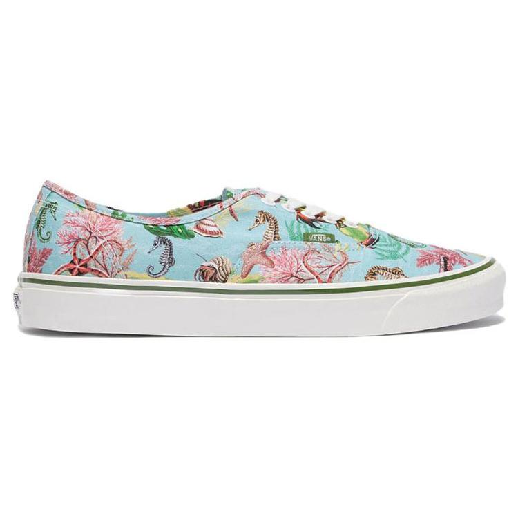 Vans Todd Snyder X John Derian X Authentic Series 44 DX Fabric Casual Marine Life Low Top Skate Shoes Unisex Sneaker Blue Pink VN0A7Q5CBOG