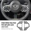 2PCS Car Steering Wheel Button Frame Sticker for Mini Cooper F65 F66 F67 J01 J05 U25 Leather Car Interior Decoration Accessories