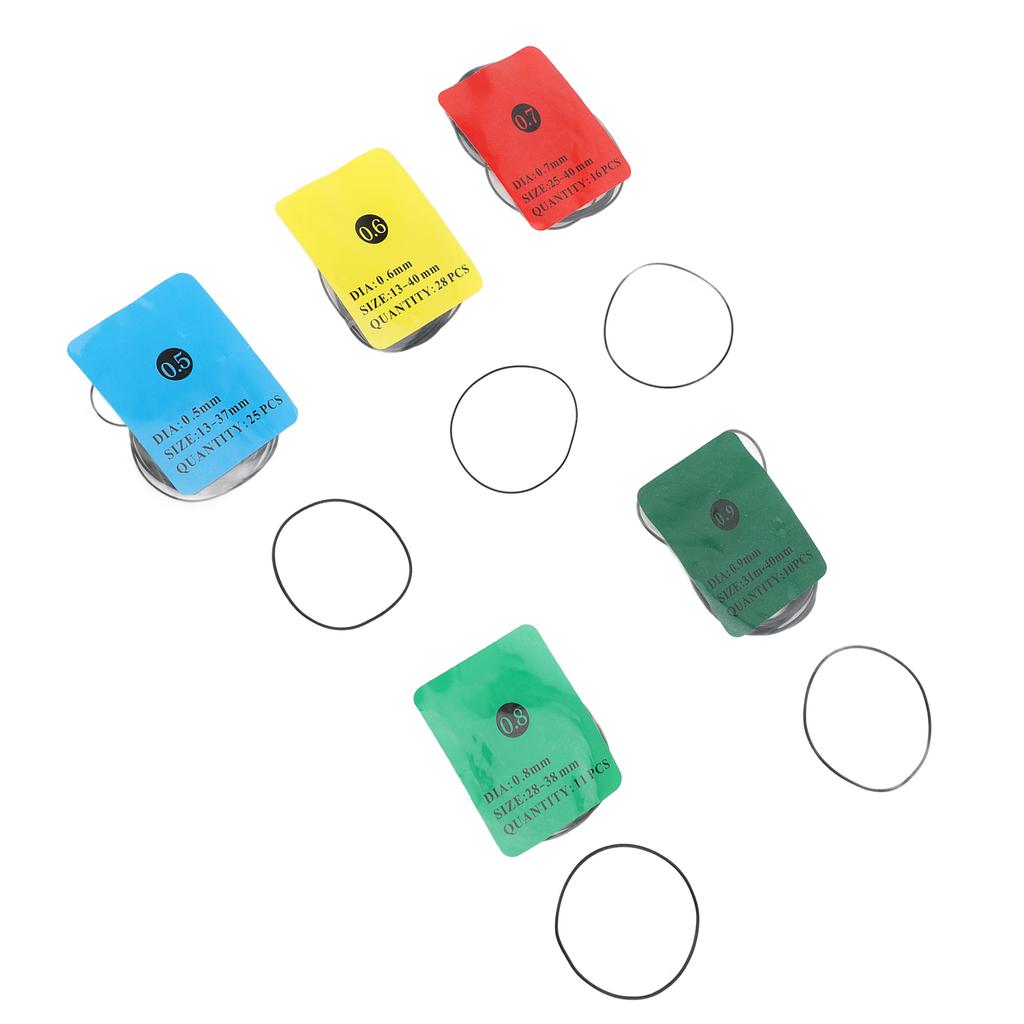 90pcs Watch Back Water Resistant O Rings Watc Back Cover Seals Rubber Watch Gaskets Replacement Kit 