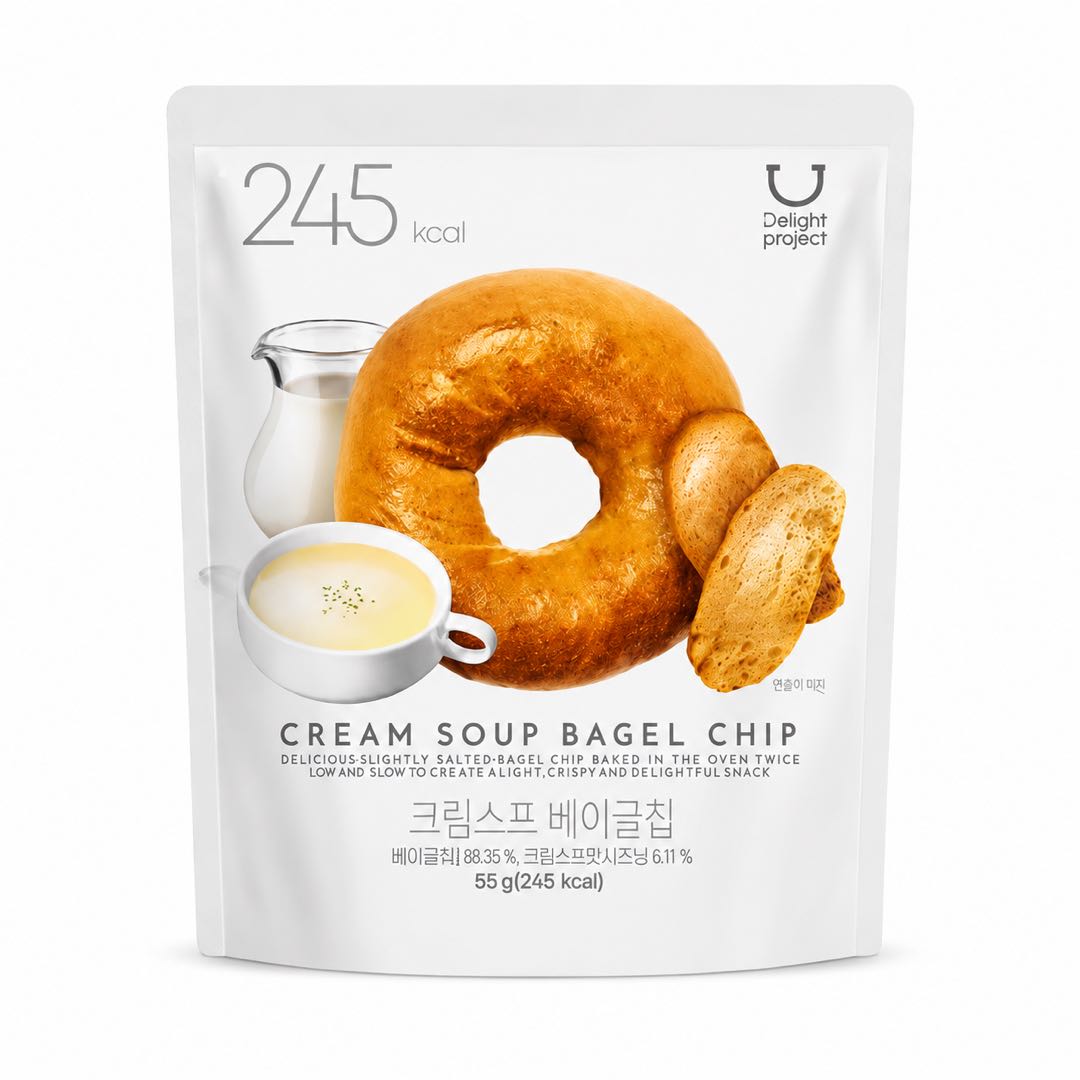 Olive Young Кремовые Чипсы-Багет 55г #Cream Bagel Chip* 1pack orange