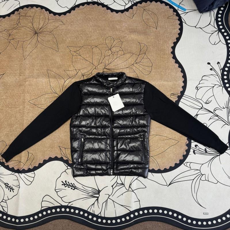 M Size Stand Collar Windproof Knit Sleeve Soft Short Cotton Coat Daily Commute Business Style