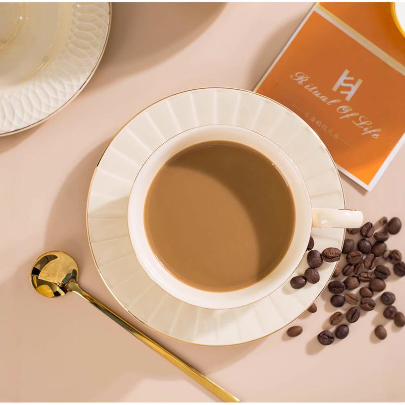 Elegant European Embossed Ceramic Coffee Cup & Saucer - Luxurious Afternoon Tea Souvenir