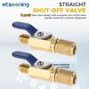 Mtsooning Air Conditioner Ball Valve 1/4" SAE Adapter Straight Refrigerant Valve Replacement for R134a R22 R12 R410a Charging Hoses A/C HVAC