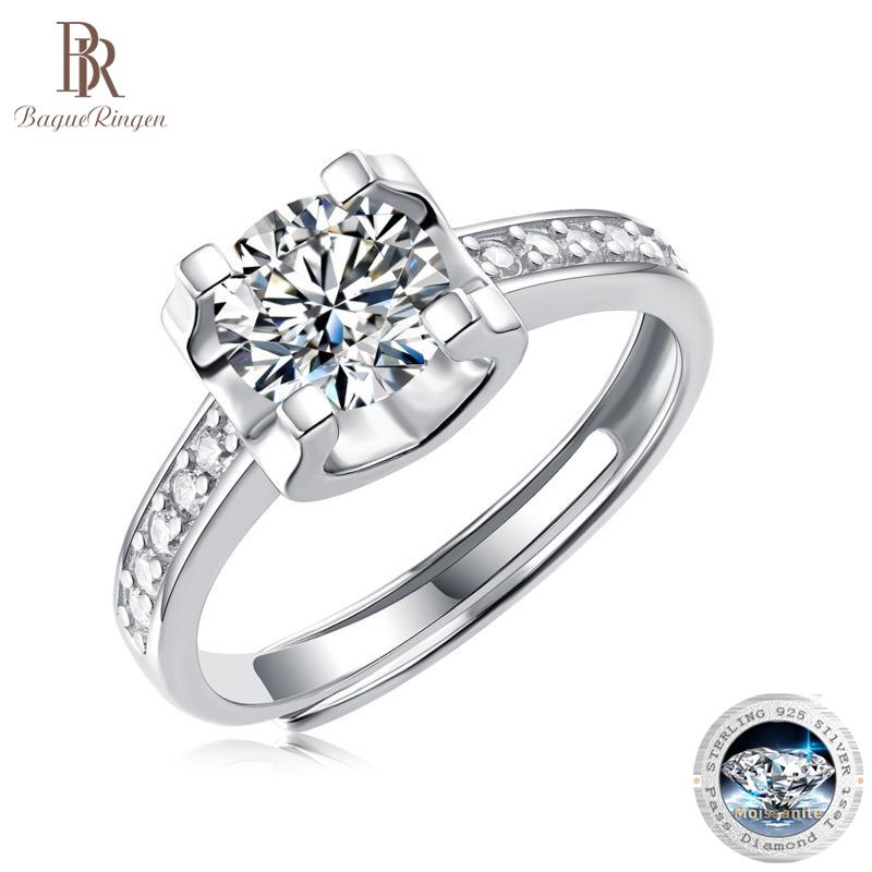 

Bague Ringen S925 1 карат Муассанит с любовным письмом, однорядное кольцо, креативное трендовое регулируемое женское кольцо, ювелирные изделия