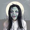 Long Mask Vampires Hair Ghost Face Latex Halloween Prop Cosplay Decor Accessory