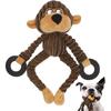Brinquedos de pelúcia para cachorros que rangem Brinquedos de pelúcia para cachorros que mastigam para treinamento de dentição Brinquedos para cães pequenos Brinquedos para macacos fofos Brinquedos interativos para cães