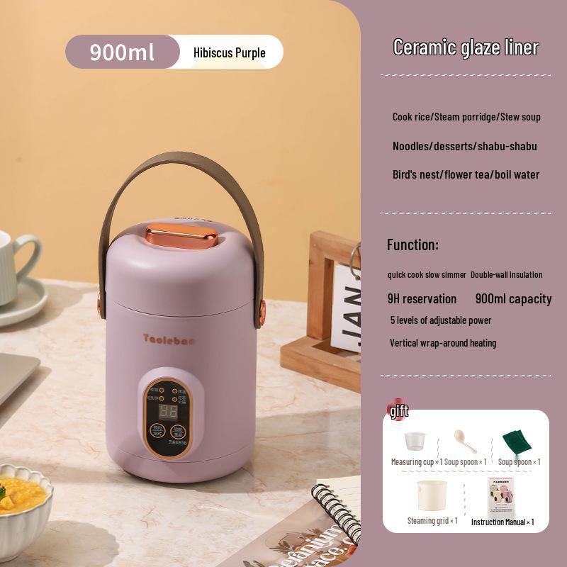 

Douyin Trendy 1.2L Multifunction Electric Stew Pot – Portable Cooker for Soup and Porridge with Reservation