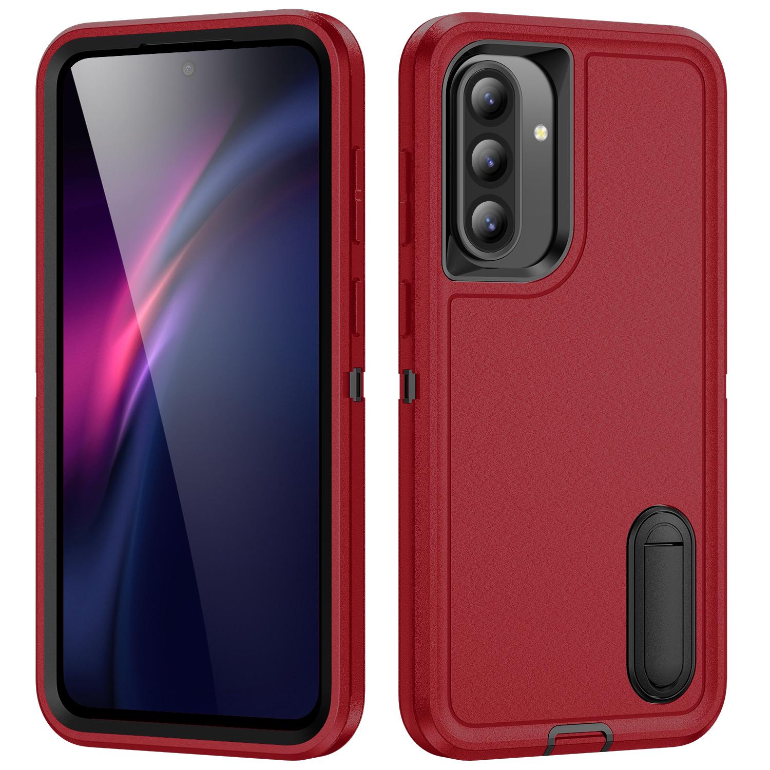 

New Samsung A56 full surround frosted anti drop dustproof bracket phone case skin friendly heat dissipation protective cover Galaxy A56