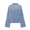 Autumn European & American Women's Street Fashion Bow-knot Denim Shirt
