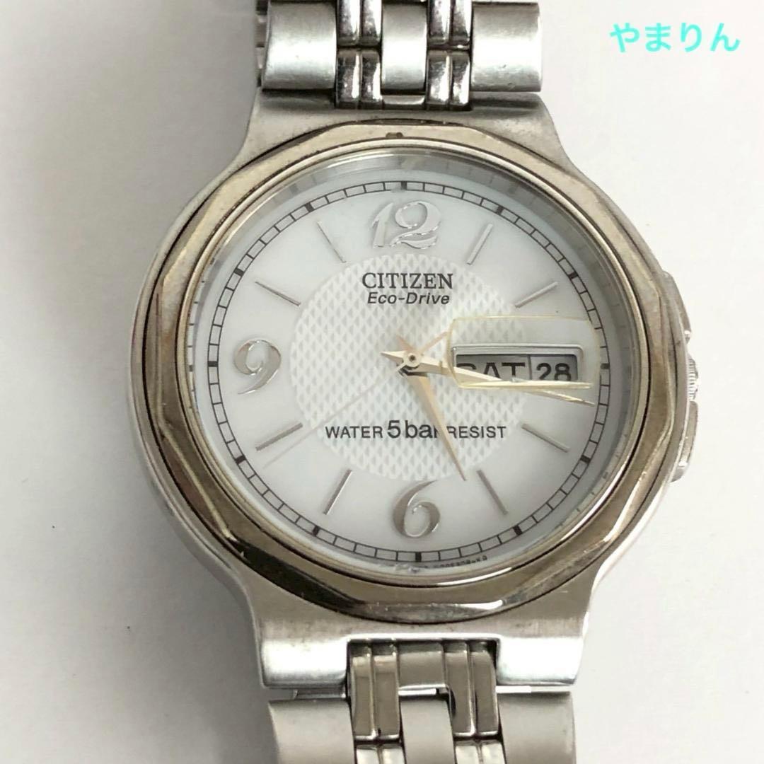 CITIZEN Citizen Eco-Drive Eco-Drive Watch Ladies Elegant Simple Solar Date Water Resistant Silver White Daily Use