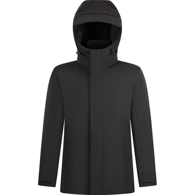 Men s Outdoor Hooded Down Jacket 2XL чёрный