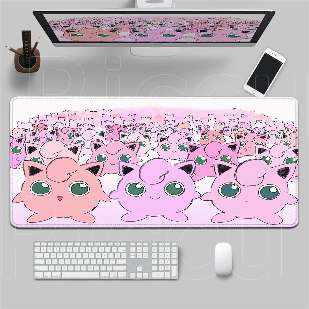 New Pink Cute Mouse Pad Pokemon Jigglypuff Mousepads Gaming Mousepad Large Keyboard Mat Desk Pad for Computer Laptop Mouse Pads
