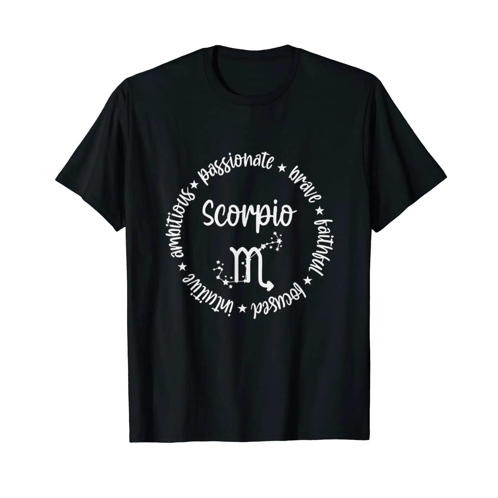 

Astrologie Skorpion Horoskop Schild T Shirt vintage Washed Breathable streetwear homme Soft Casual Versatile 5XL різнокольоровий