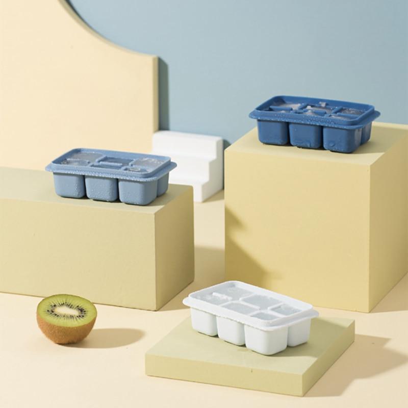 3 ks DIY Rychlomraznička na ledové kostky Domácí lednice Malá mřížka Forma na ledové kostky Sada s víkem Domácí tácky na led