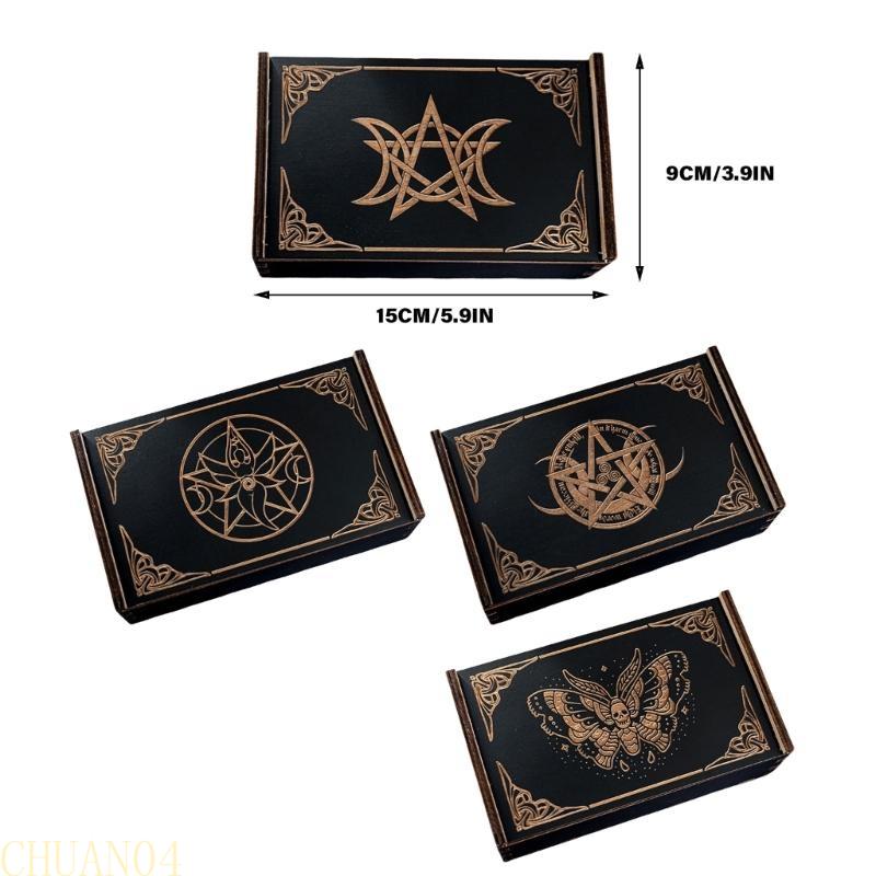 A1A2 Push Pull Tarot Cards Storage Box Portable Card Container Astrologys Trinkets Box Divination Card Storage Case