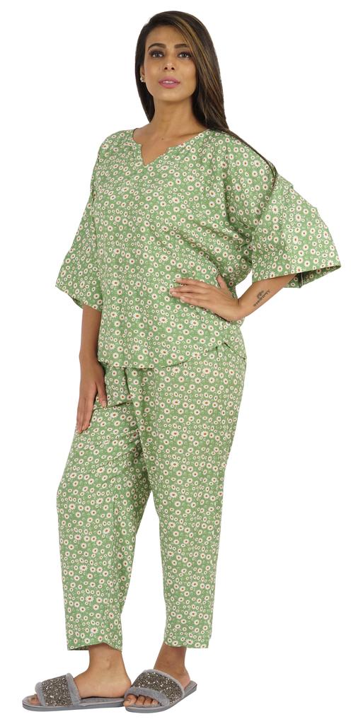 Phagun Women Loungewear 2Pcs Pajama Set Sleepwear Top & Pajama Asian