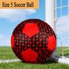 1PC Paw Prints Black Background Size 5 Soccer Balls, Anti-Slip, Outdoor Sport, a Unique Gift, Birthdays, Christmas Gifts Valentine'S Day Gifts A5