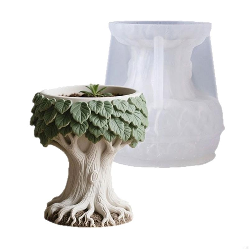 Creative Tree Silicone Mold For Cement Cup Planter Holders Storage Container Home Decoration Item Crafting B03E