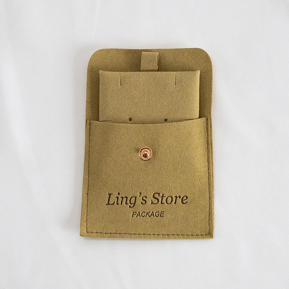 20/50/100Sets Custom Logo 8x8cm Jewelry Microfiber Snap Bag Insert 6x6cm Paper Cards for Earring Stud Necklace Storage Organizer