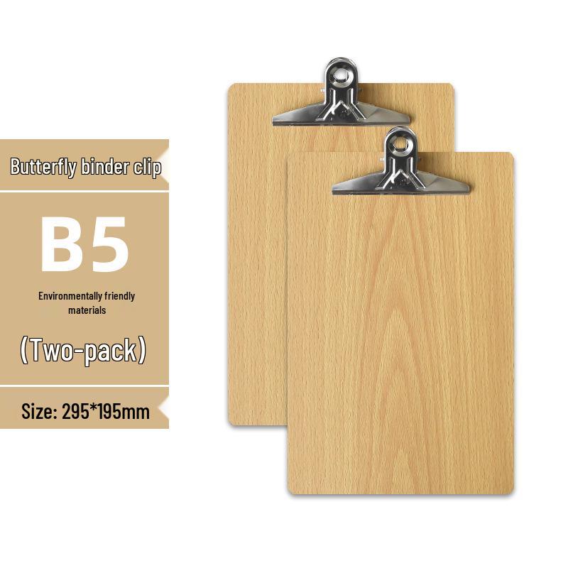 Set di 5 Cartelline A4 con Portapenne, Blocco da Scrittura A5, Cartellina in Legno A3 e Porta Menu