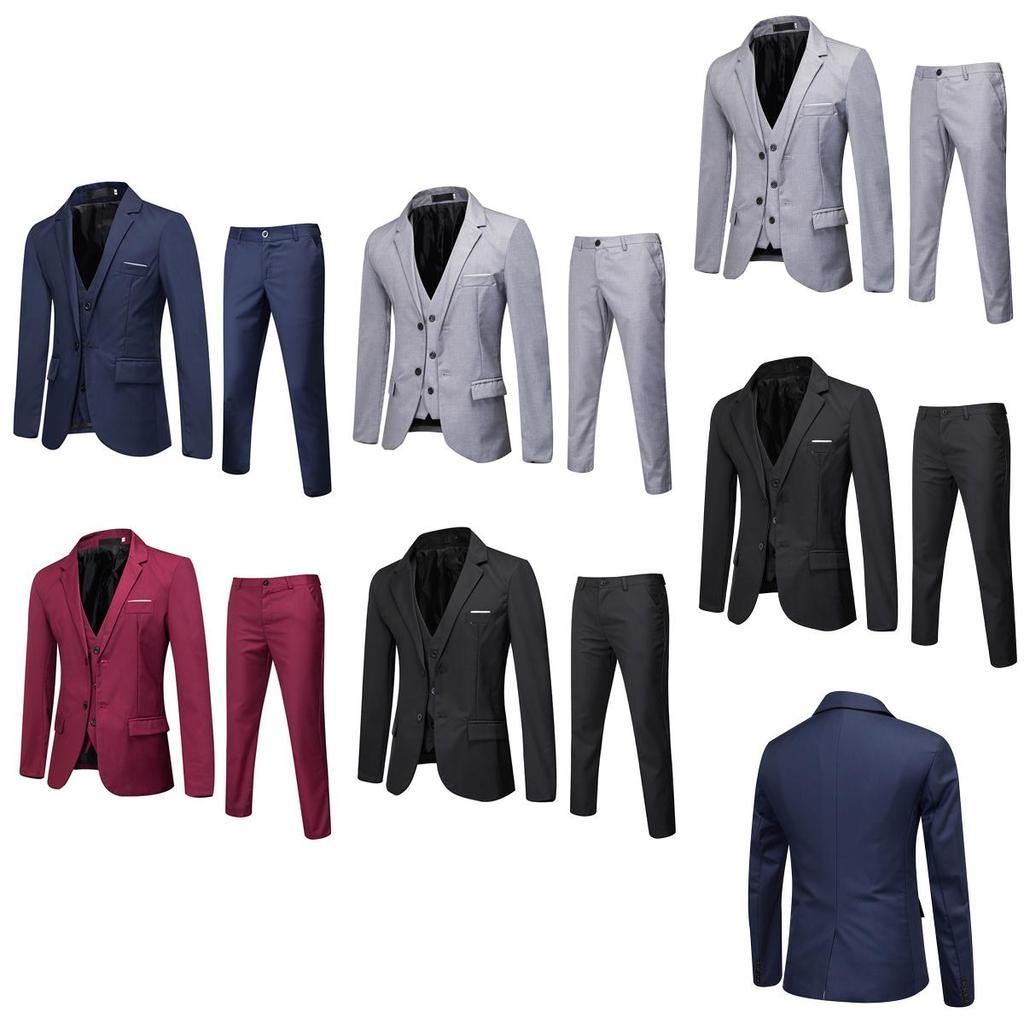 Premium Quality Slim Fit 3 Piece Suits For Men Perfect For Weddings And Formal Events