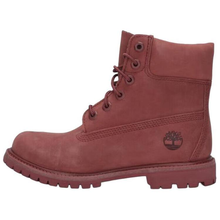 Timberland 6 In Lace Waterproof Boot Comfortable Versatile Short Boots Women Boots Deep-Red A2HR8-ET1