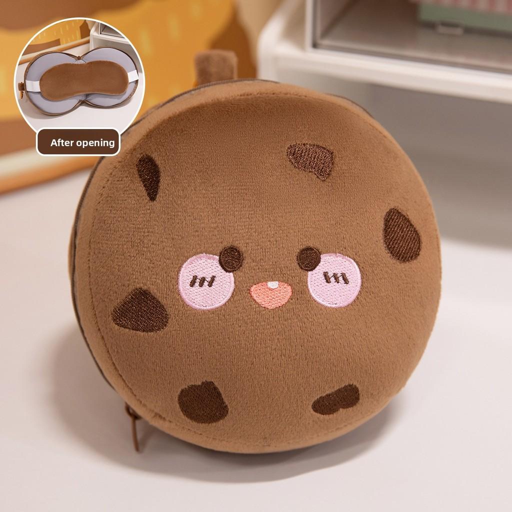 

Cookies Toast Chicken Leg Design Portable Ice Silk Eye Mask Pillow Sleeping Cookie