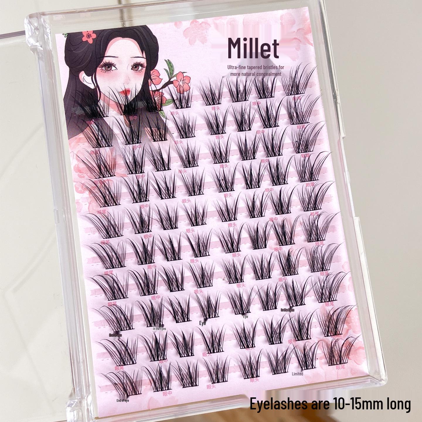Xiaomi Duomi Segmented False Eyelashes - Black Stem, Natural Curl, Fox Style