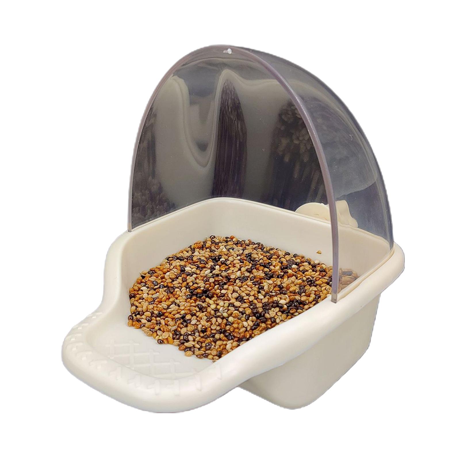 No Mess Bird Feeders for Cage Plastic Food Container for Conure Parakeet S белый