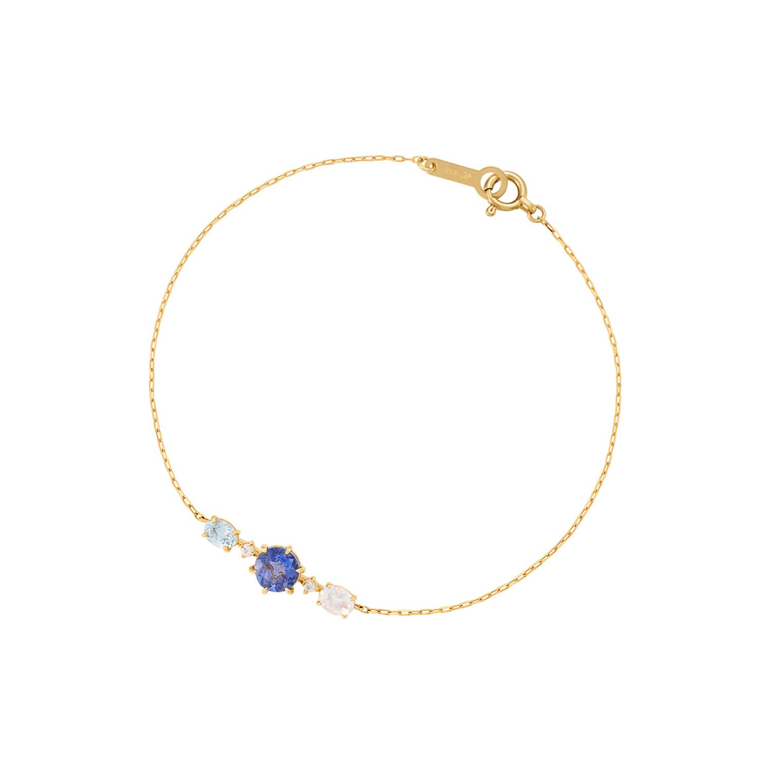 

K10 Yellow Gold Bracelet 112446133001 Birthday Present for Women with Jewelry Case [Yondo Sea] [Holiday Collection]