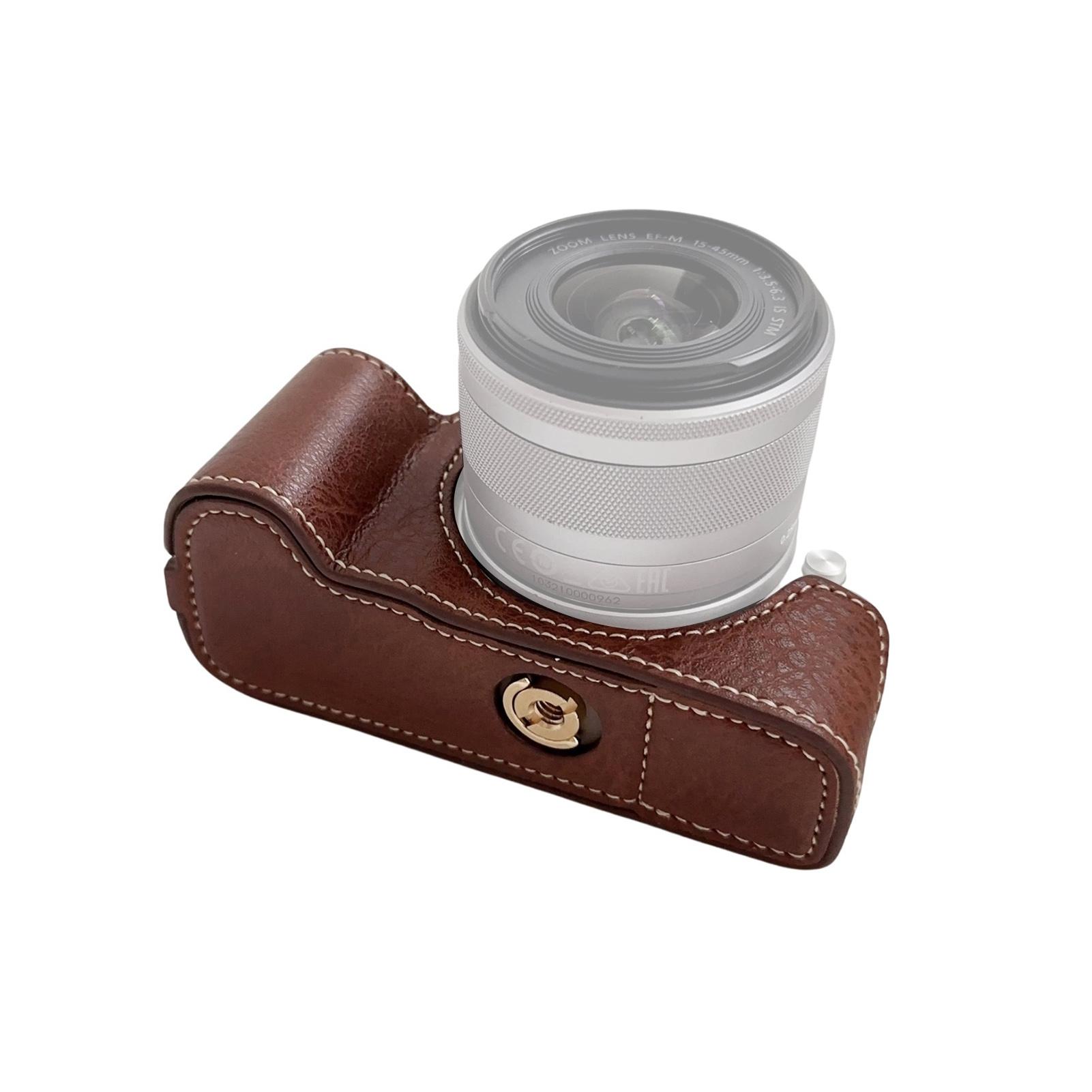 

Портативный защитный чехол для камеры в стиле ретро, держатель для чехла для камеры, сумка для переноски, открывающаяся снизу, дизайн с кофейный