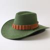 Chapeau de cowboy western classique à larges bords populaire européen et américain pour hommes et femmes chapeau de cowboy anti-soleil mode d'extérieur chapeau jazz