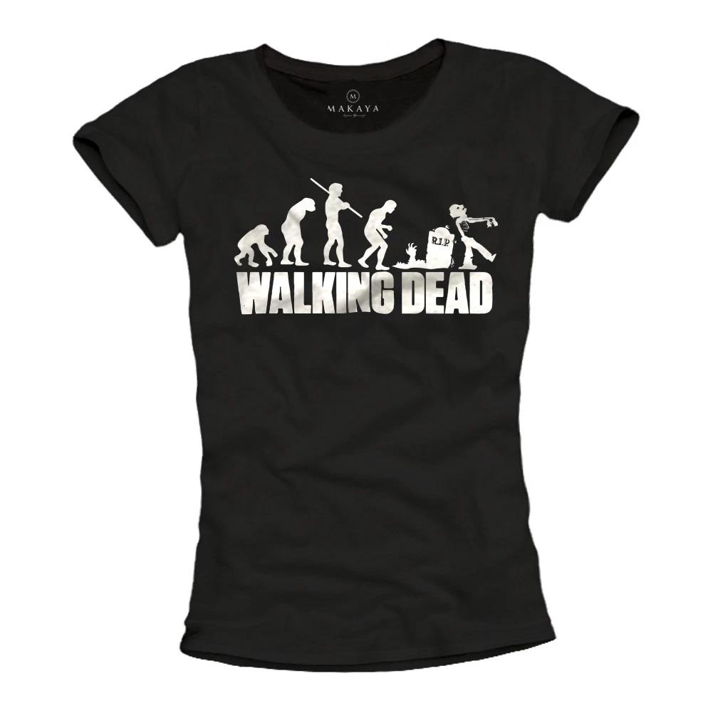 

WALKING ZOMBIES WOMENS T-shirt WITH DEAD EVOLUTION PRINT - TOP SERIES GIRLS TEE S