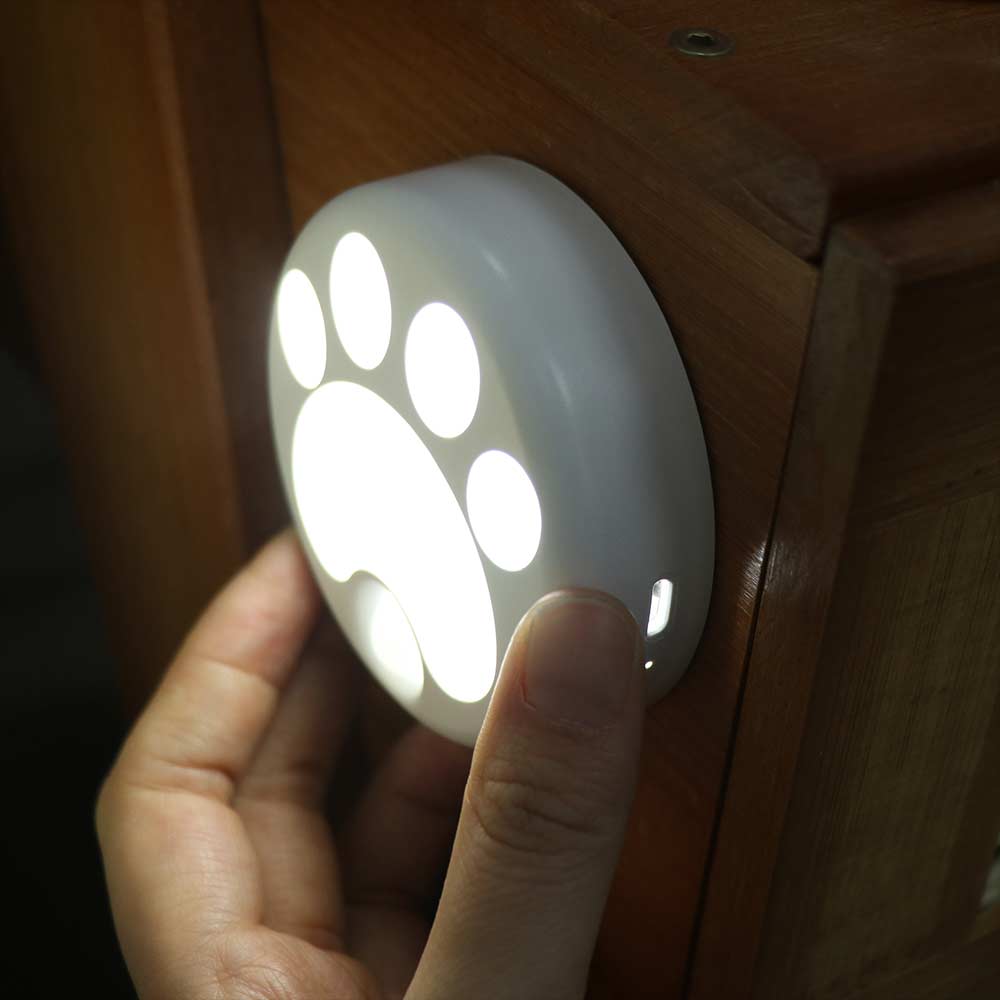 With Motion Sensor Cat Paw Night Lamp USB Rechargeable Wireless LED Light  Kitchen