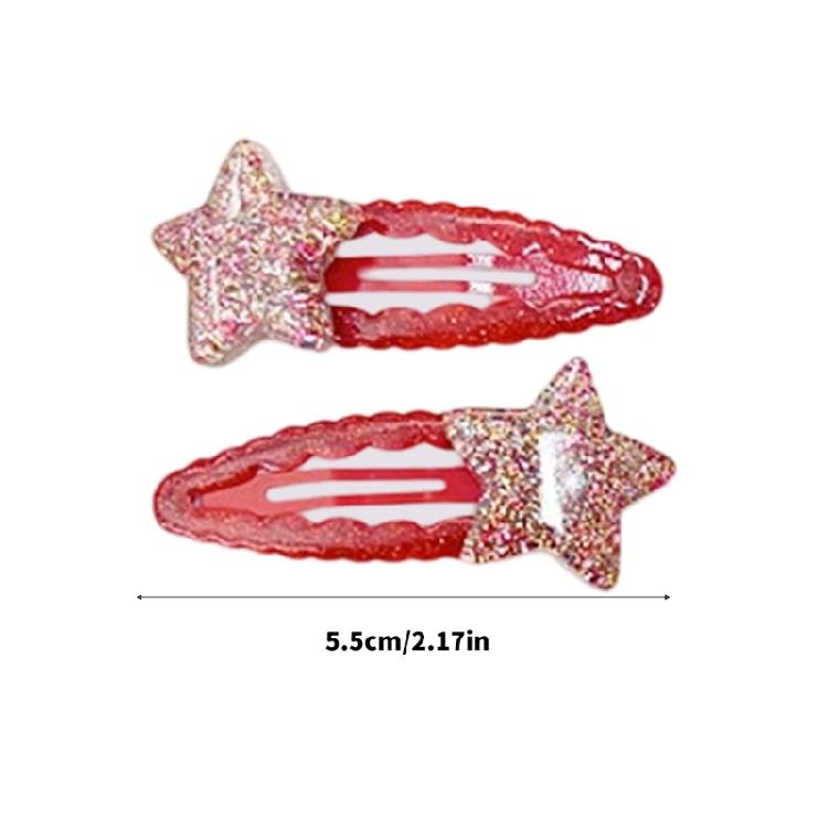 Unique Glitter Star Shaped Small Hair Clip Adorkable Glitter Hair Barrettes Hair Adornment Hair Ornaments