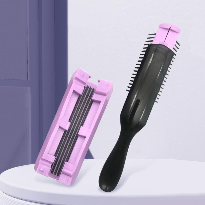 9-Rows Detangling Hair Brush Detangler Hairbrush Scalp Massager Straight Curly Wet Diy Hair Comb Brush