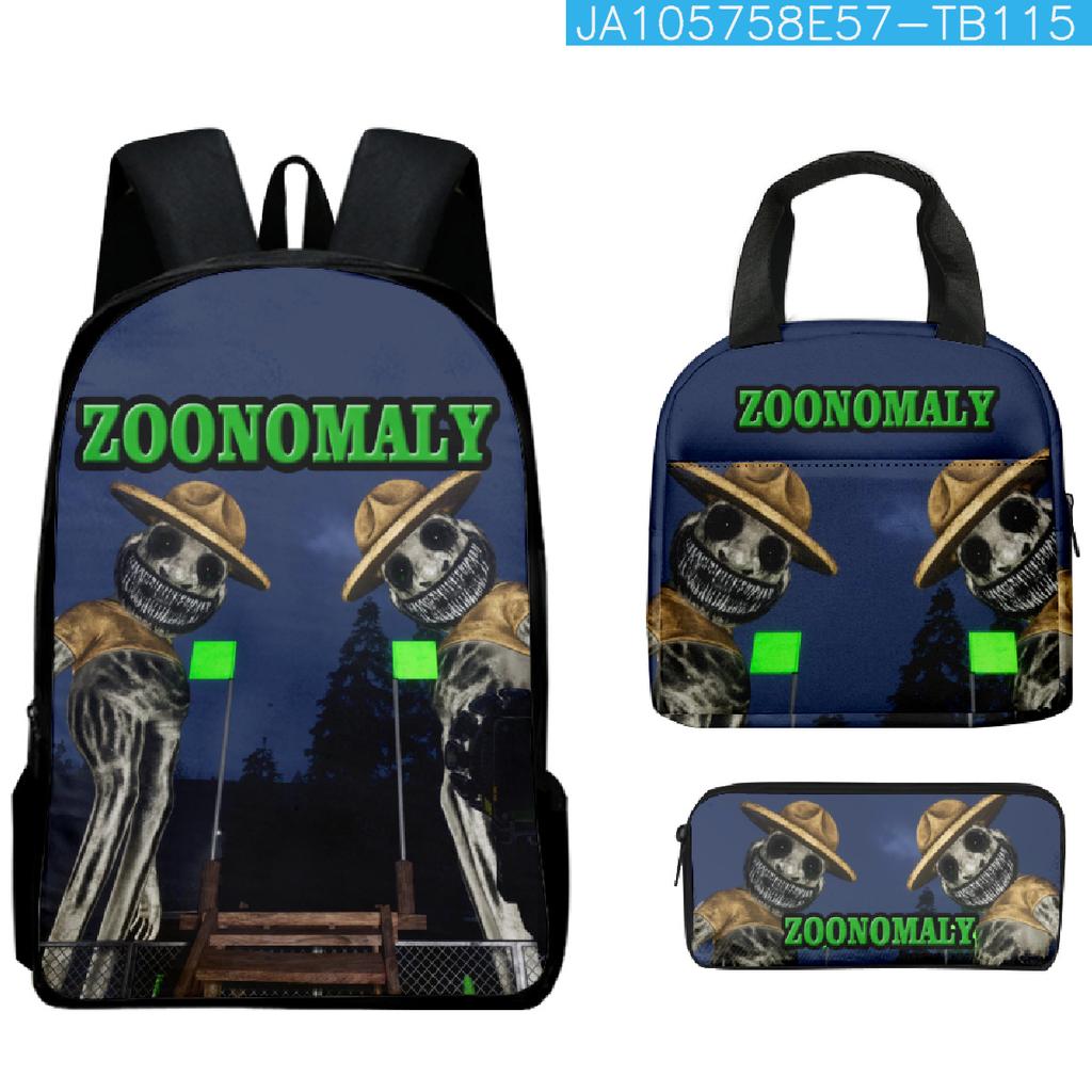 Hip Hop Beliebt Seltsam Lustig Zoonomaly 3D Gedruckt 3 Stück/Set Schüler Rucksäcke Laptop Tagesrucksack Rucksack Brottasche Federmäppchen