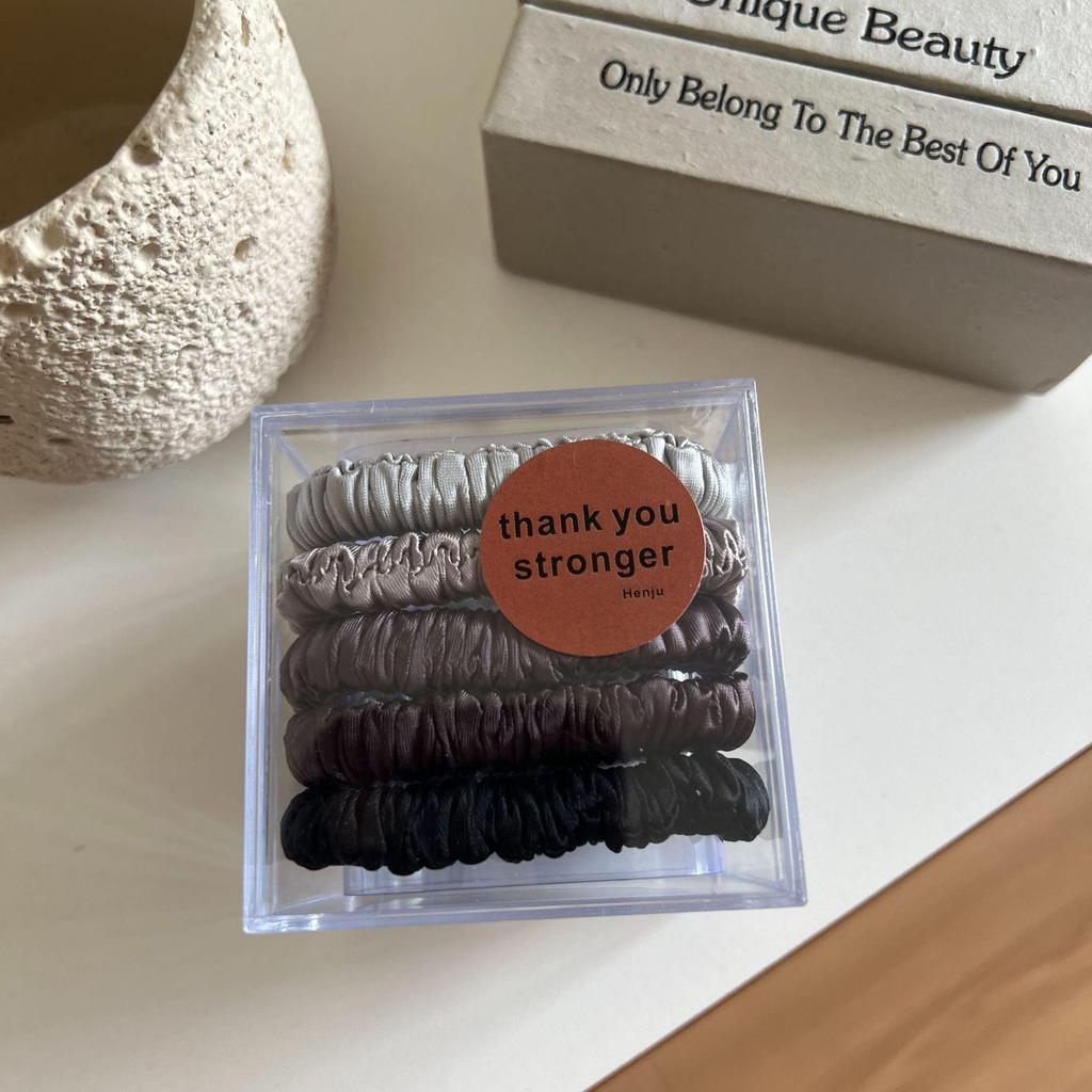 Premium Minimalist Satin Pleated Hair Scrunchie - Elastic, Versatile Hair Tie for Ponytails