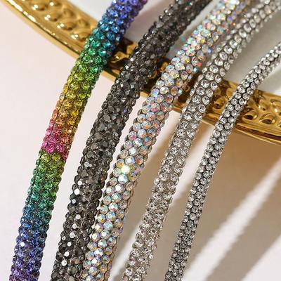 Schnürsenkel Brautkleid Armband Strass Strass Seil Voll Strass Rohr Glas Kristall Kordel