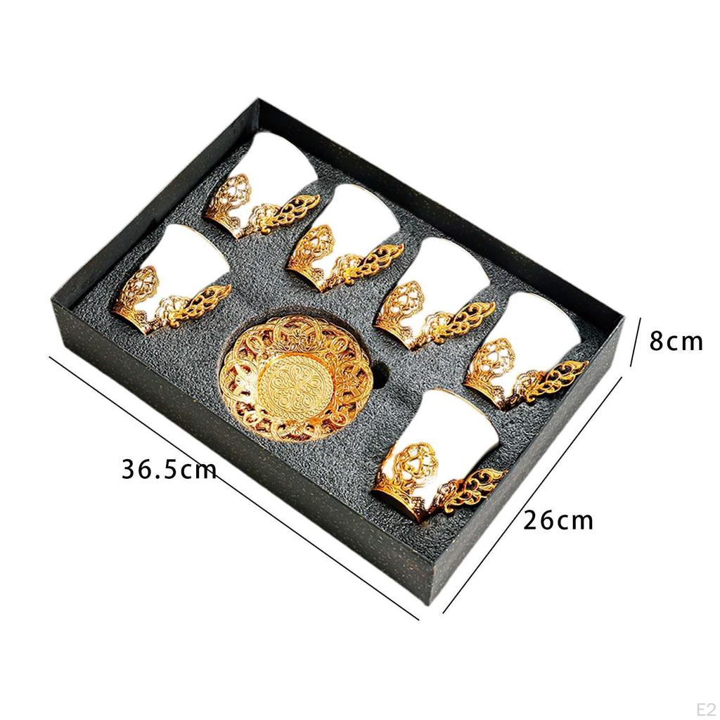 6 Pieces Coffee Cup with Saucer Cappuccino Cup,Coffeeware Juice Cup,Porcelain Porcelain Milk Mug