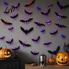 Fledermaus Spinne Dekorationen Halloween LED Wandaufkleber Leuchtet im Dunkeln & Dekorationen Batteriebetriebene Hängende Ornamente Lampe für Spukhaus