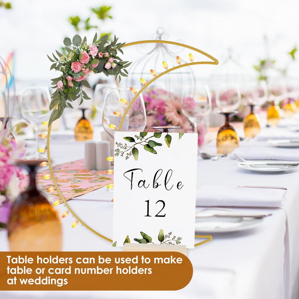 10pcs Metal Floral Hoop 25cm Moon Shape Flower Centerpiece Metal Hoop Ramadan Decor Flower Hoop for Wedding Dream Catcher