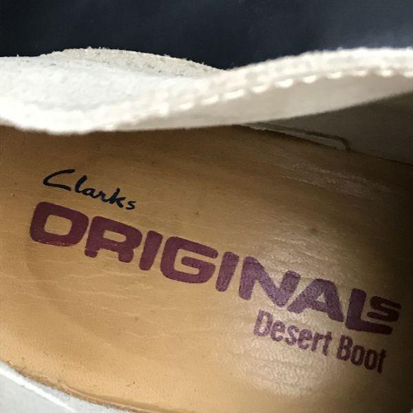 Clarks Originals Suede Leather Desert Boots Beige Size 8.5M 26.5 Crepe Sole(USED)