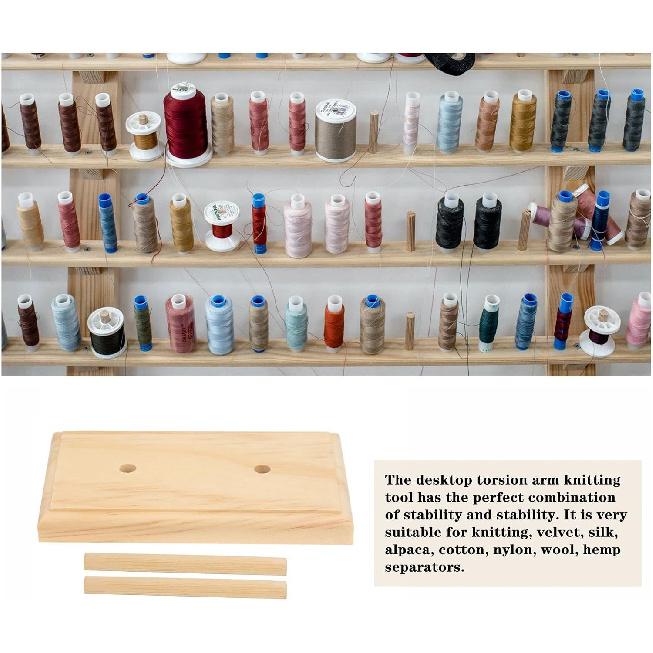 Wooden Hand Spinning Holder Spinning Yarn Ball Holder Wool Skein Thread Dispenser Embroidery Stitching Thread Holder Thread Spool Bobbin Rack