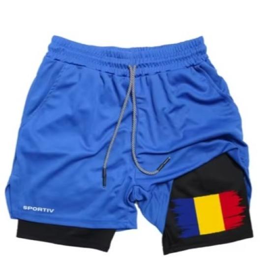 Romania Flag Camouflage Muay Thai Kick Boxing Shorts Men Women Unisex Casual Sportswear Double Layer Quick Dry Training Sport Gym Fitness Workout