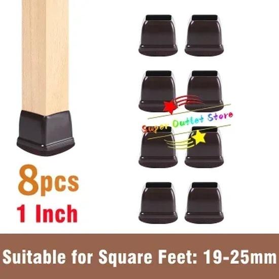 Table Chair Leg Protector Covers Thick Rubber Furniture Pads Floor Protectors Household No Scratches Reduce Noice Feet Caps Tool